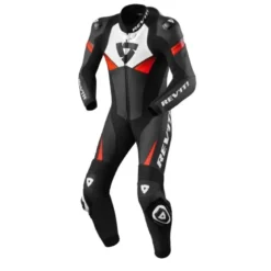 Tuta Intera In Pelle Revit Argon 2 Nero Rosso