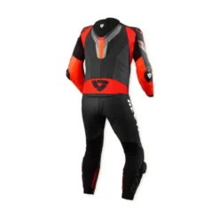 Tuta Intera In Pelle Revit Quantum 3 Antracite Neon Rosso