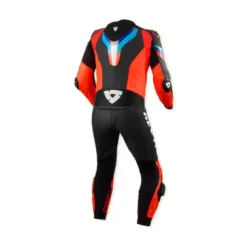 Tuta Intera In Pelle Revit Quantum 3 Neon Rosso Nero