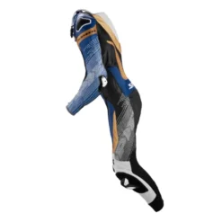 Tuta Intera In Pelle Spidi Supersonic Perforated Pro Blu Oro