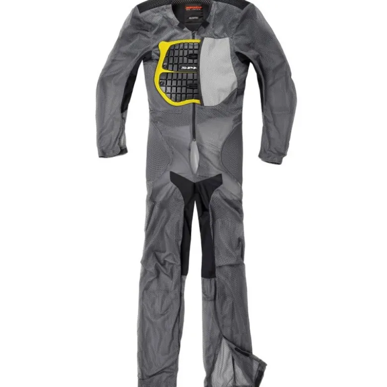 Tuta Intera In Pelle Spidi Track Wind Pro Nero Bianco