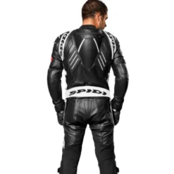 Tuta Intera In Pelle Spidi Track Wind Pro Nero Bianco