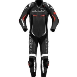 Tuta Intera In Pelle Spidi Track Wind Replica Evo Nero Bianco