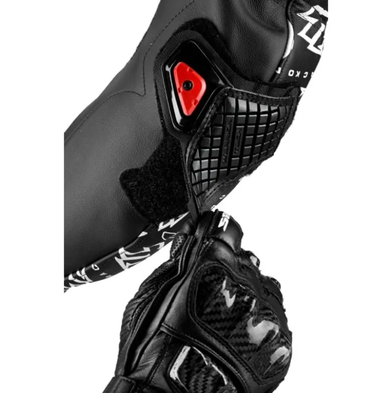 Tuta Intera In Pelle Spidi Track Wind Replica Evo Nero Bianco