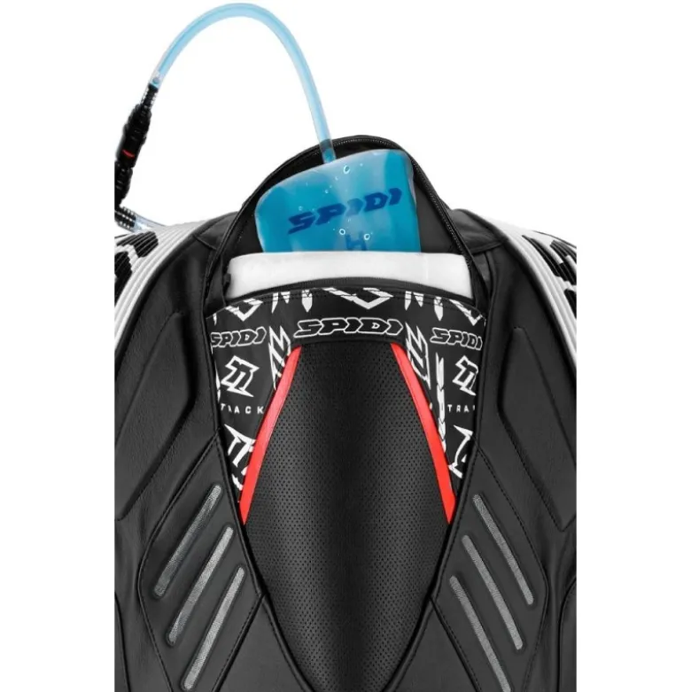 Tuta Intera In Pelle Spidi Track Wind Replica Evo Nero Bianco