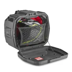 Valigia Givi Monokey X-Space Con Cover Effetto Alluminio Spazzolato Espandibile 27 / 36 Litri Nero