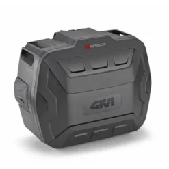 Valigia Givi Monokey X-Space Con Cover Effetto Alluminio Spazzolato Espandibile 27 / 36 Litri Nero