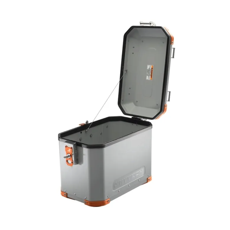 Valigia Laterale MyTech Model-x 39 Litri Grigio Angolari Arancioni