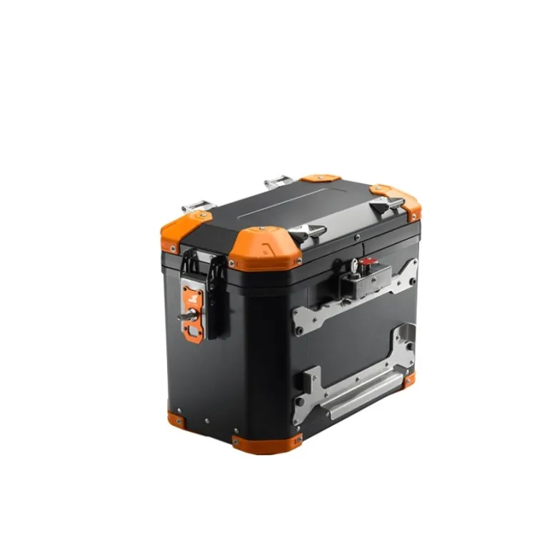 Valigia Laterale MyTech Model-x 39 Litri Nero Angolari Arancioni