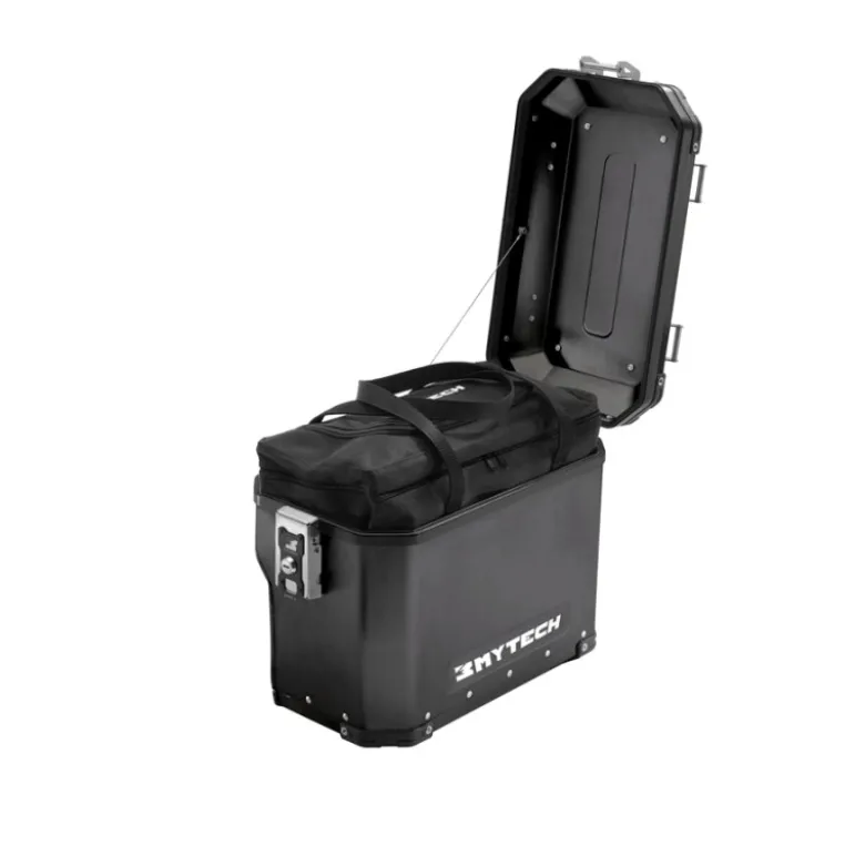Valigia Laterale Scaricata MyTech Model-X GSA 41 Litri Alluminio Nero Per Telaio Originale BMW