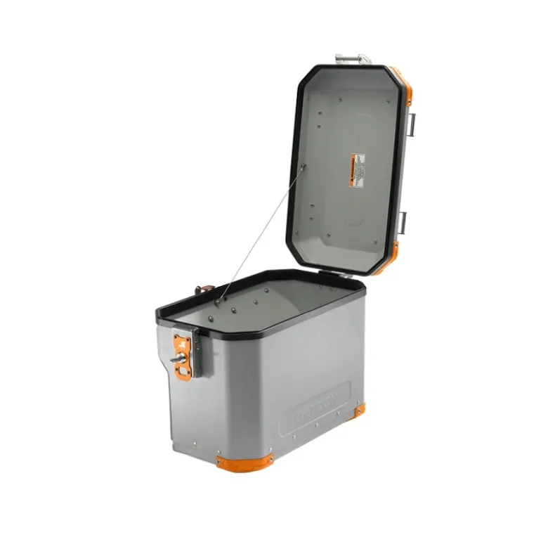 Valigia Laterale Scaricata MyTech Model-x 41 Litri Grigio Angolari Arancioni