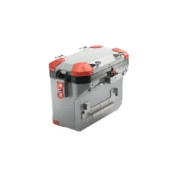 Valigia Laterale Scaricata MyTech Model-x 32 Litri Grigio Angolari Rossi