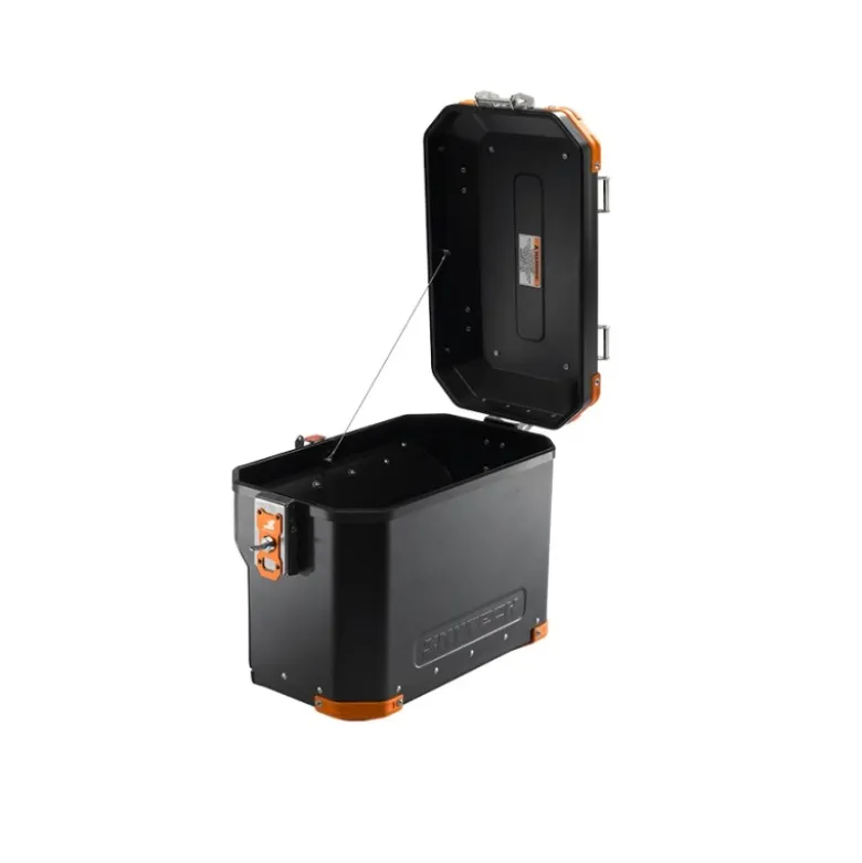 Valigia Laterale Scaricata MyTech Model-x 41 Litri Nero Angolari Arancioni