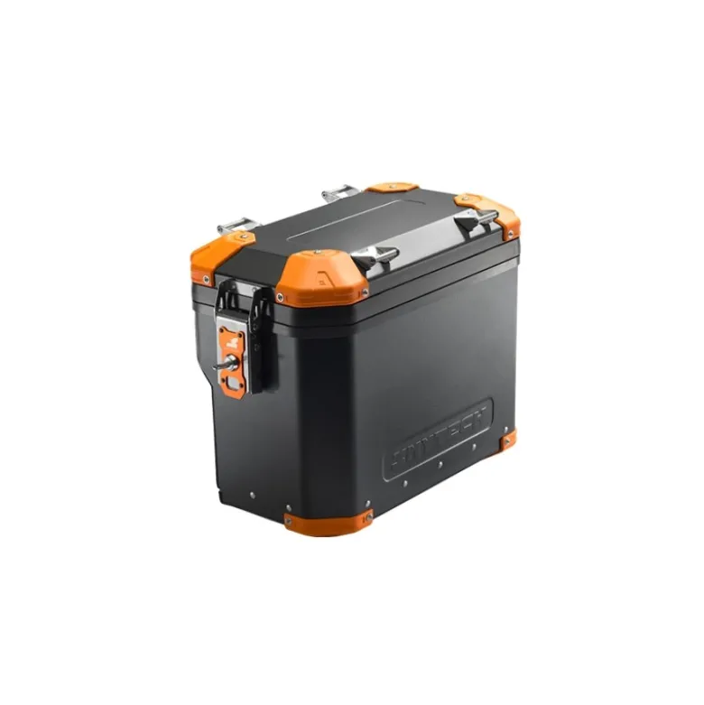 Valigia Laterale Scaricata MyTech Model-x 41 Litri Nero Angolari Arancioni