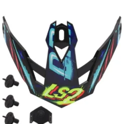 Visiera Spoiler Ls2 Per Casco Drifter OF606 Nero Blu