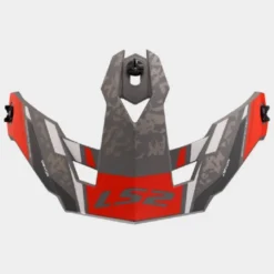 Visiera Spoiler Ls2 Per Casco Drifter OF606 Silver Titanio Rosso