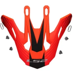 Visiera Spoiler Ls2 Per Casco Fast II MX702 Arancione Rosso Opaco