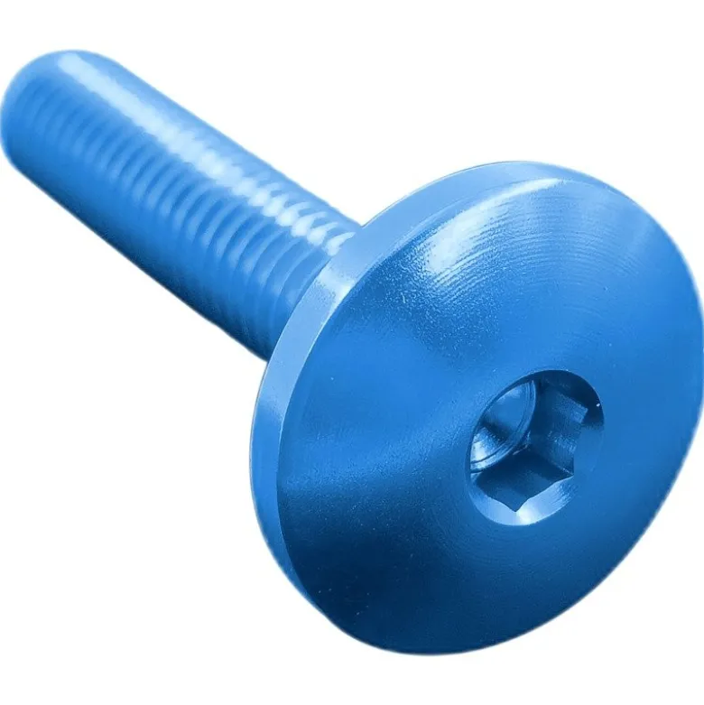 Vite Testa Bombata Erg. Cl 003 M8 L. 45 Testa D22 Ergal (7075 T6) Cobalto 003M8045COB Lightech